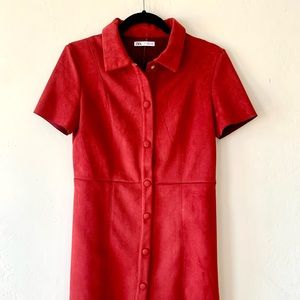 Zara Red Shortsleeved Dress